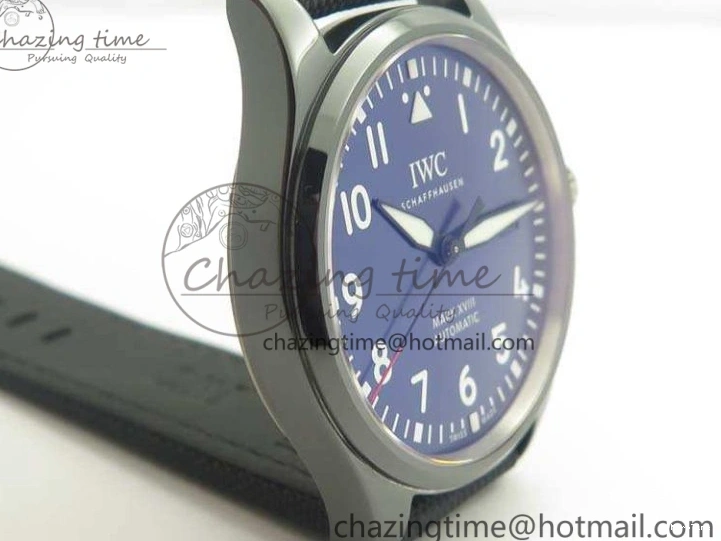 MIROTIME 1231 HighQuality Mark XVIII LAUREUS IW324703 Black Ceramic MKF Best Edition On Black Nylon Strap A 7218